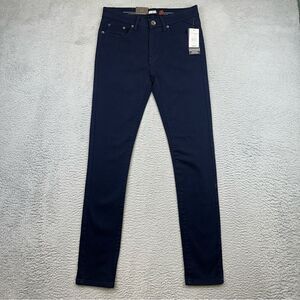 New WT 02 Pants Mens‎ 30x32 Navy Blue Super Skinny Straight Stretch Casual